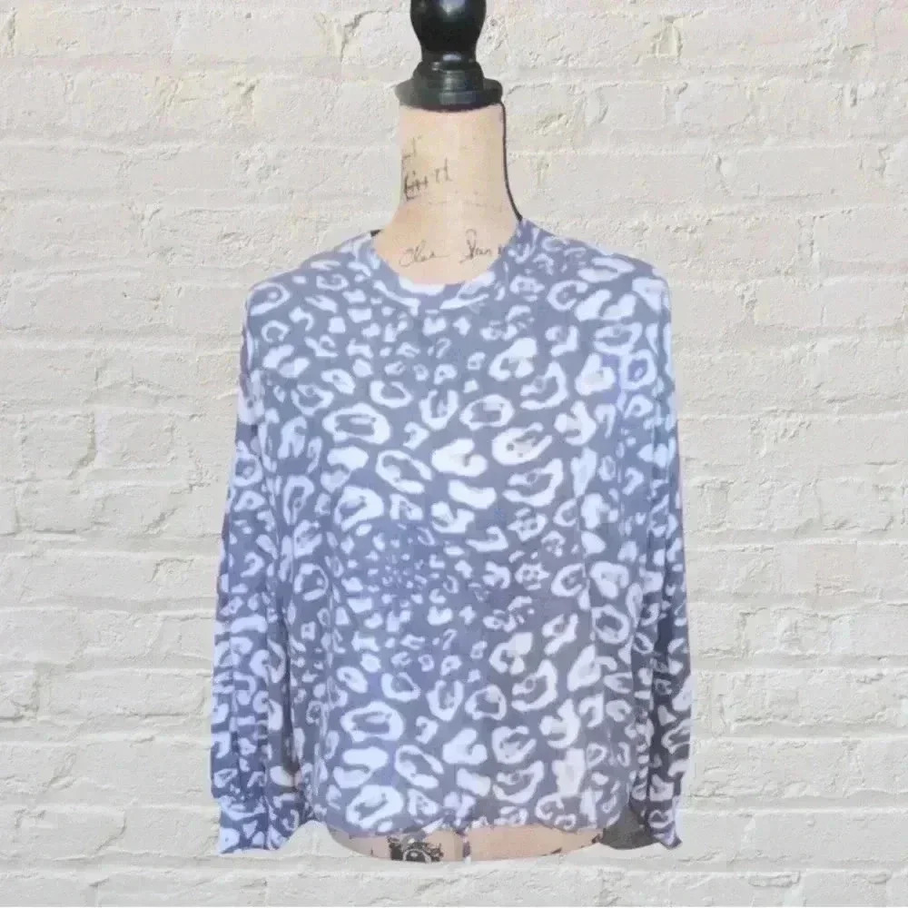 Know One Cares Leopard Pullover